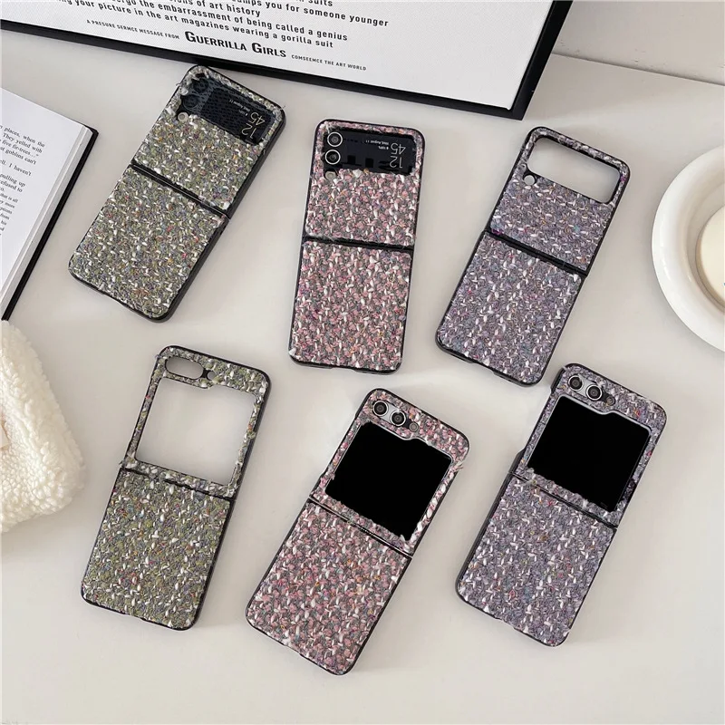 

Samsung zflip 5th generation foldable phone case new ins woven plush case suitable for Galaxy zflip 4th generation