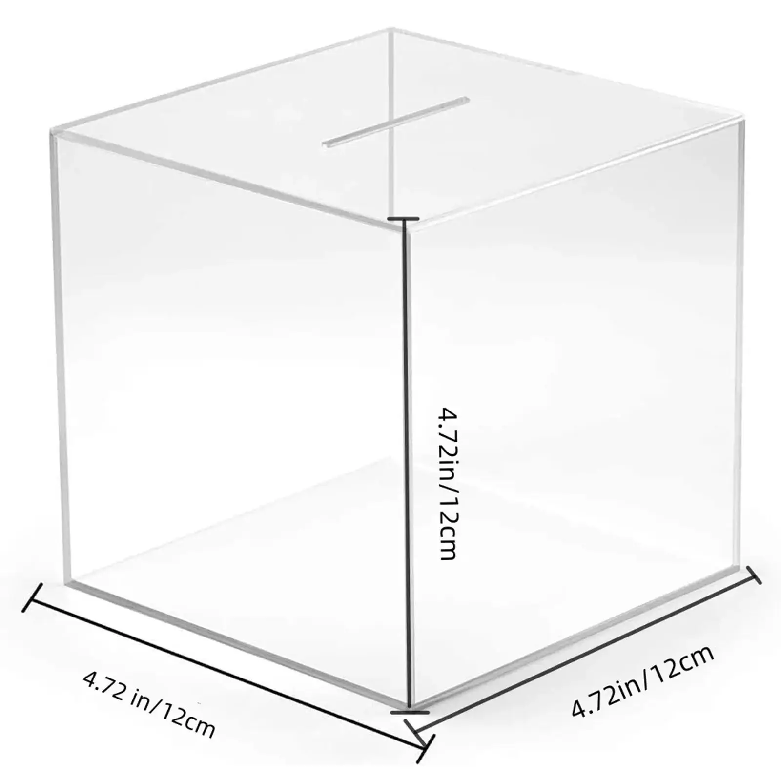 Piggy Banks for Adults Money Box Container Storage Case Clear Money Tip Change Box Acrylic Square Money Saving Box Saving Jar