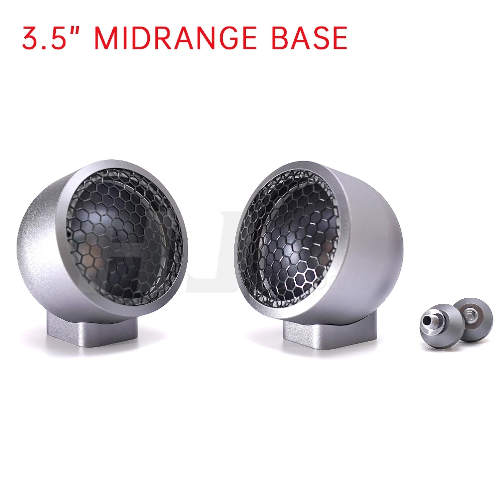 3.5 Inch Car Midrange Speaker Base 2pcs Car Audio Stand Base Bracket Boxes 3.5&rdquo; Midrange Horn Seat Aluminium Support Shell Cup