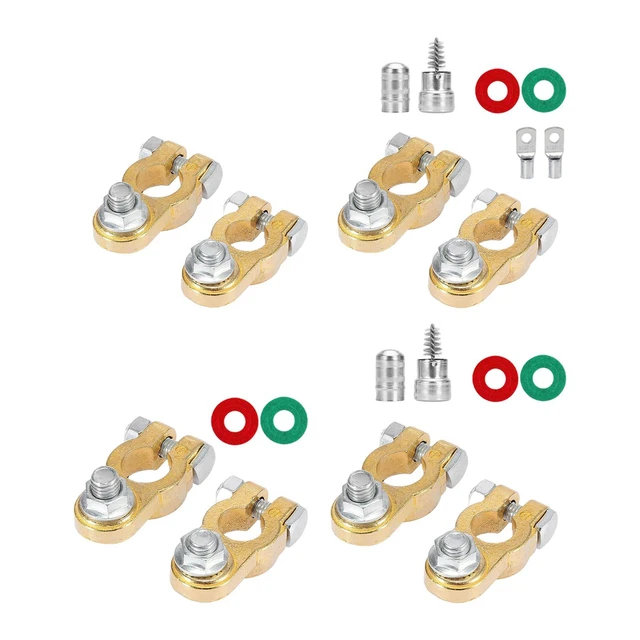 Kaufe 2 Stück Autobatterie-Anschlussklemmen, positive und negative  Batterieklemmen, kompatibel mit Autos, LKWs und Lieferwagen