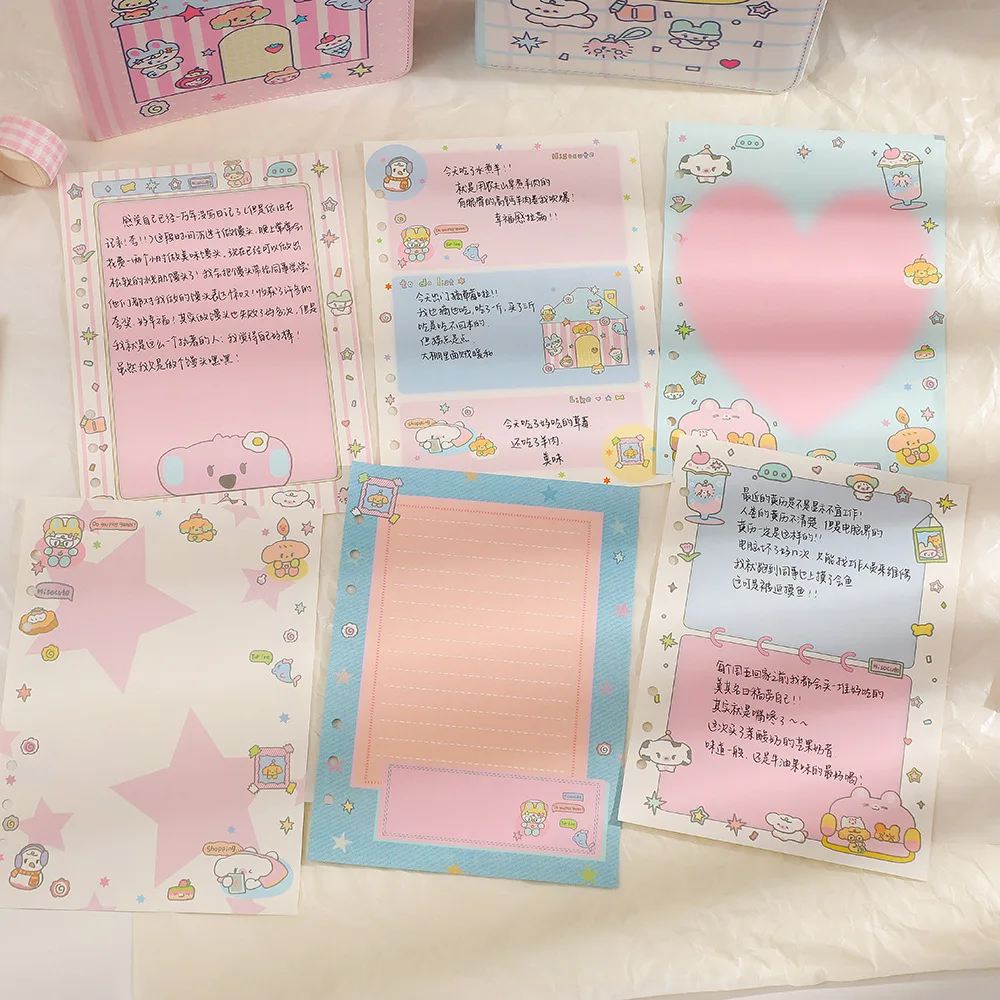 MINKYS Kawaii 2024 A5 Colored Notebook Agenda Planner Monthly Daily Plan Note Book Study Notebook School Stationery