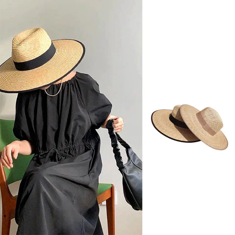 Cappello Panama Donna In Paglia - Elegante A Tesa Larga Per Spiaggia E Sole - Foto 5