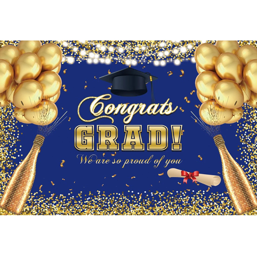 Yeele Graduation Party Backdrop Class of 2022 Black Golden Glitter Light Bokeh Photography Background Congrats Grad Banner Decor camera cleaning kit Photo Studio Supplies