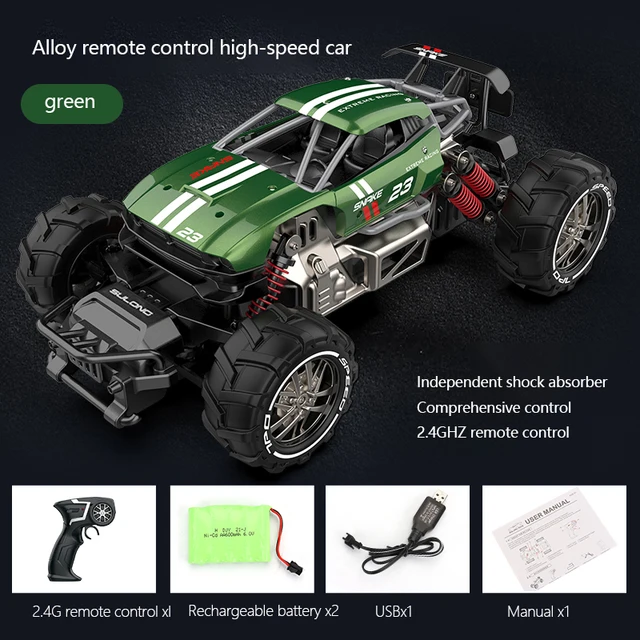 1:14 4WD 2.4G RC Car Metal 20km/h High Speed Motor Off Road Drift Electric Recharging Toy Remote Control Car Gift for Kids Boy