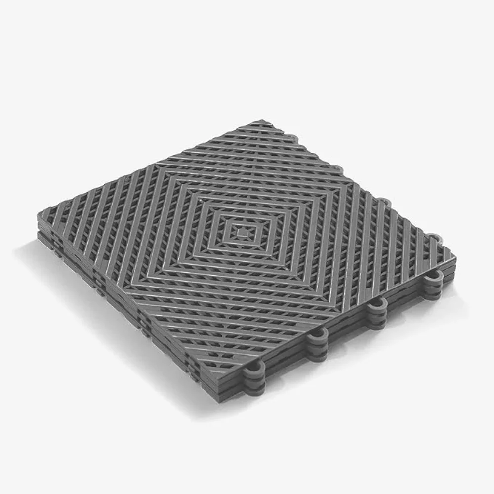 Garage Floor Tile 52 Tiles 12"x 12" Snap-Together Garage Flooring Tiles Exterior Terrace Floor Deck for Outdoor Vented Garden