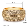 KAYMEN New Bohemia Style Statement Vintage Bangle Embossment Design Fashion Wide Cuff Bracelets Fashion Jewelry for Women 2