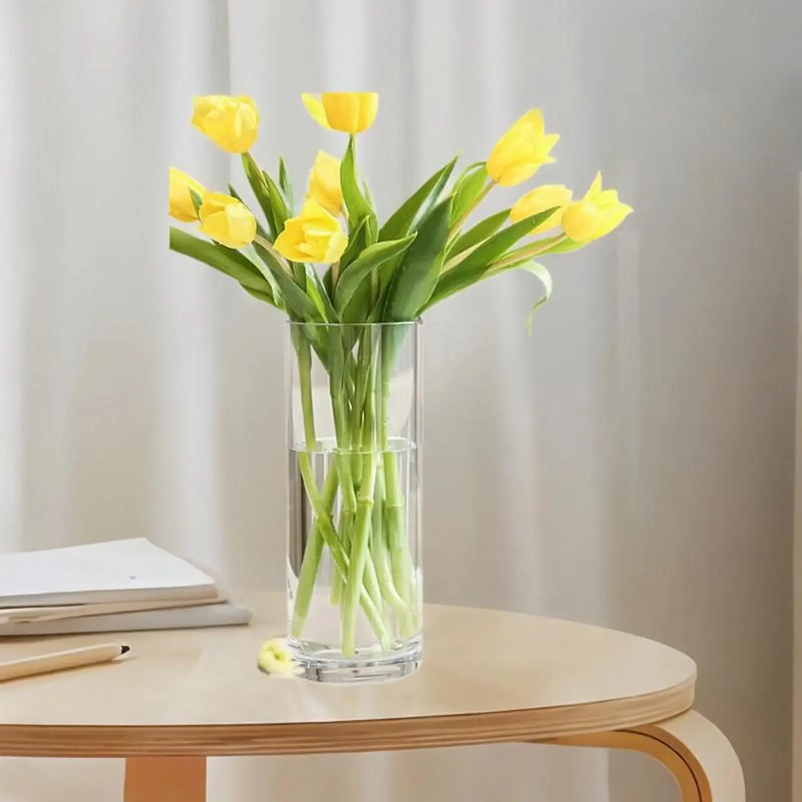 Acrylic Cylinder Vase Home Decoration for Desk Office Wedding Centerpieces