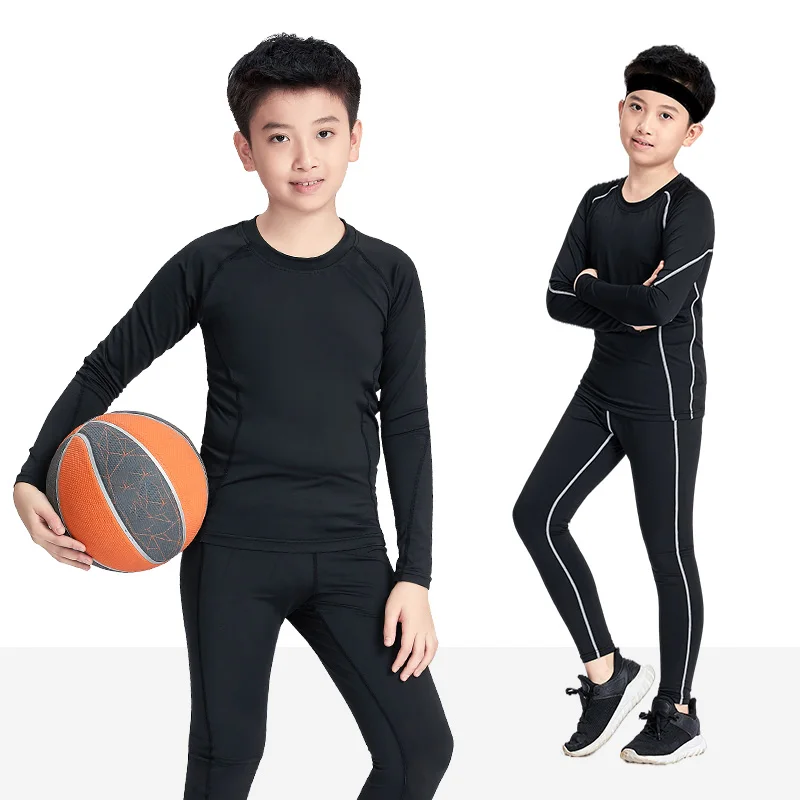 Sports Suit Kid's Running Tracksuit Tights Gym Fitness Compression Sports Suit