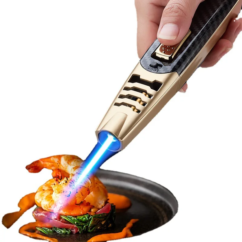 New Powerful Cigar Torch Gun Lighter Windproof Kitchen Cigarette Butane