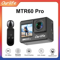 Ourlife MTR60 Pro 5K Action Camera 2.0'' Touch Screen 30M Waterproof WiFi Anti-Shake Sports Camera With 2 in 1 Remote Control 1