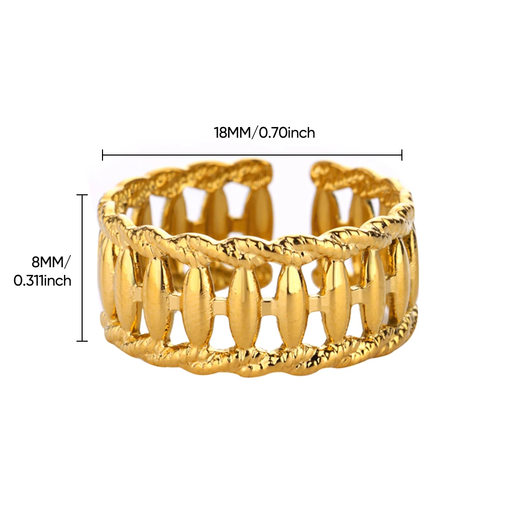 Hollow Double Stainless Steel Ring