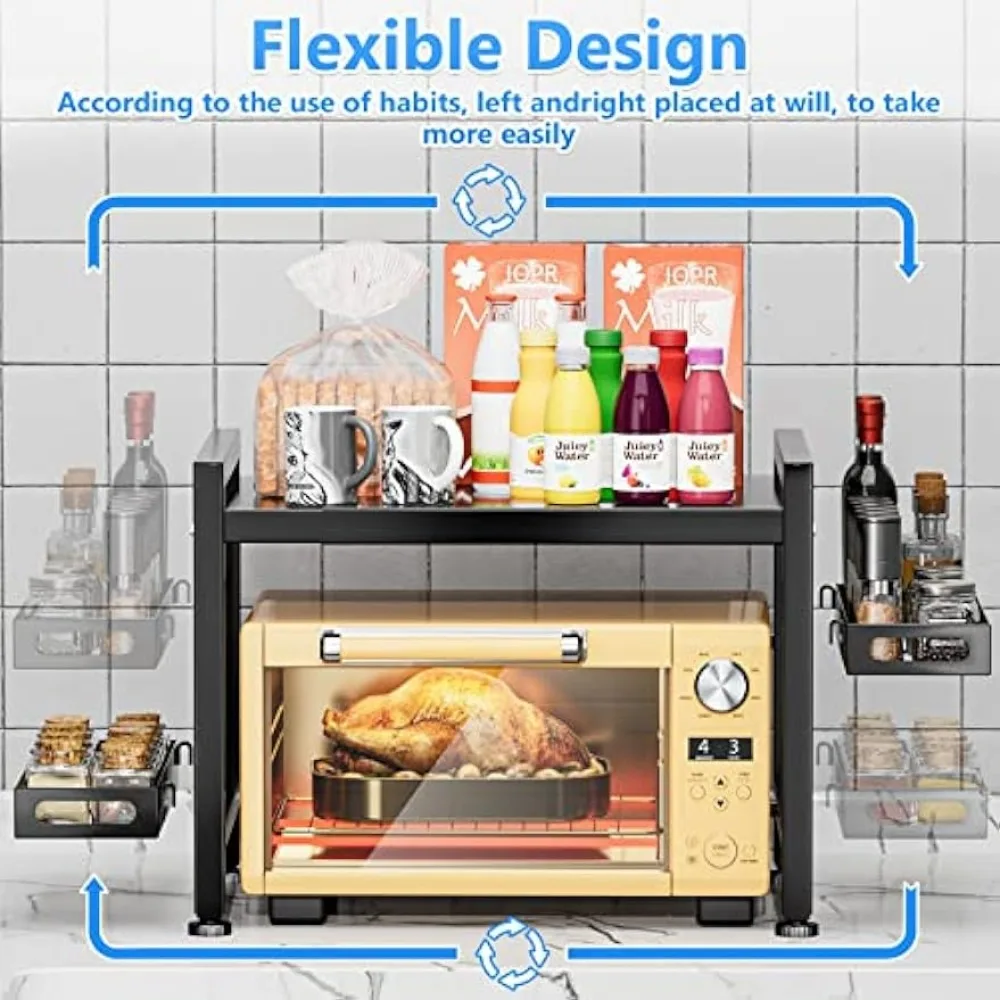 2 Tier Microwave Oven Shelf Rack Stand Storage Organizer Kitchen Space  Saving