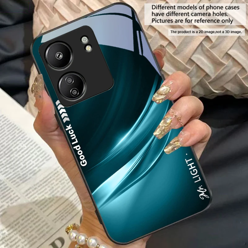 Gradient Soft Green Black Tempered Glass Phone Case