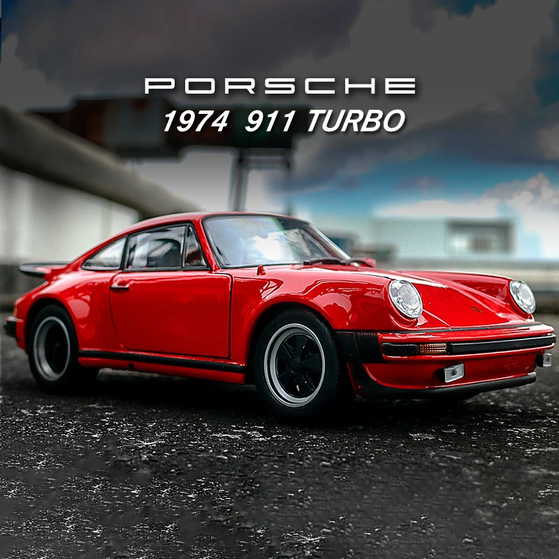 ウェリー-ポルシェ1974ターボ911スケール1:24,スポーツモデル