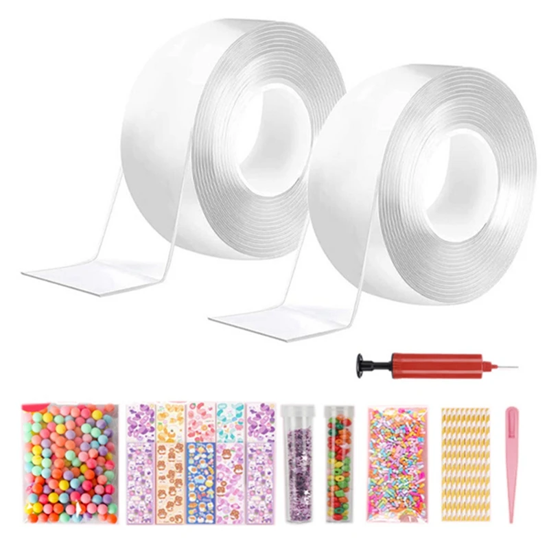 

Nano Tape Kneading Blowing Bubble Full Set Nano Tape Double-Sided Tape Paste Blowing Bubble Toy