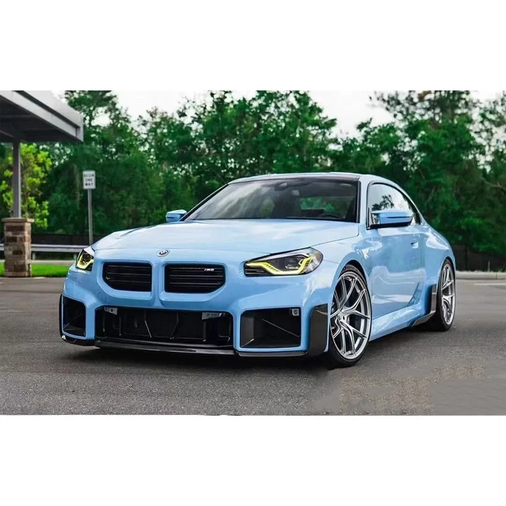 BMW M2 G87 쿠페 2023+용 프론트 립 스플리터 스포일러 사이드 로워 스플리터 바디 키트