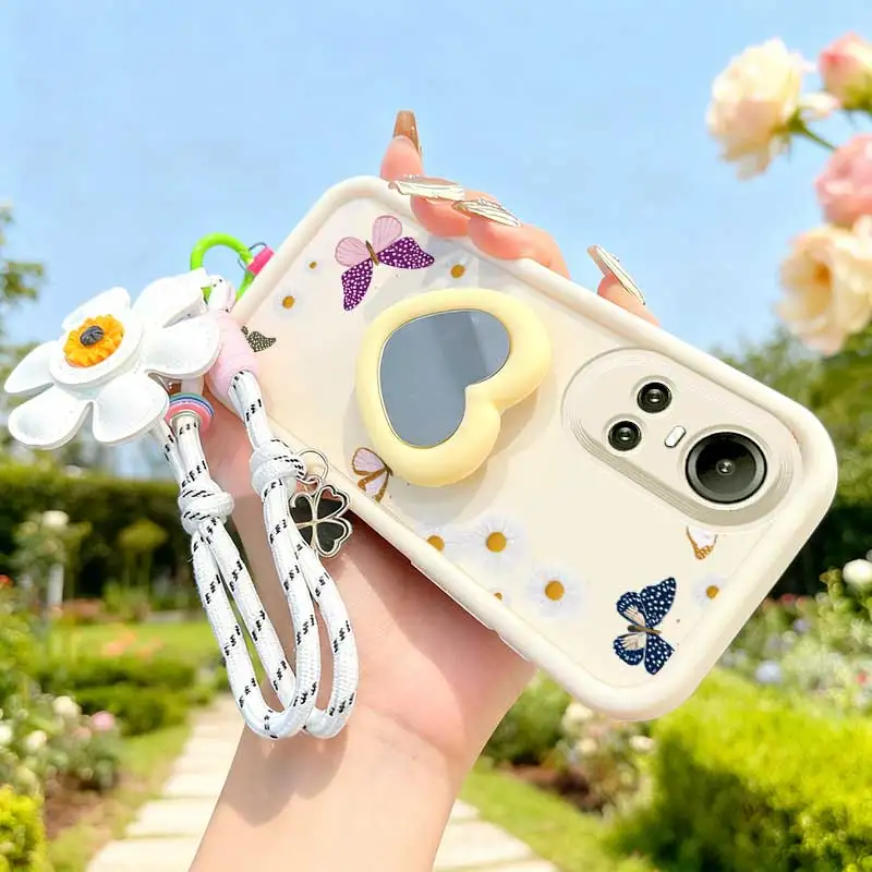 3-Piece Colored Butterfly Phone Accessory Set: Case, Lanyard & Craft Embellishments