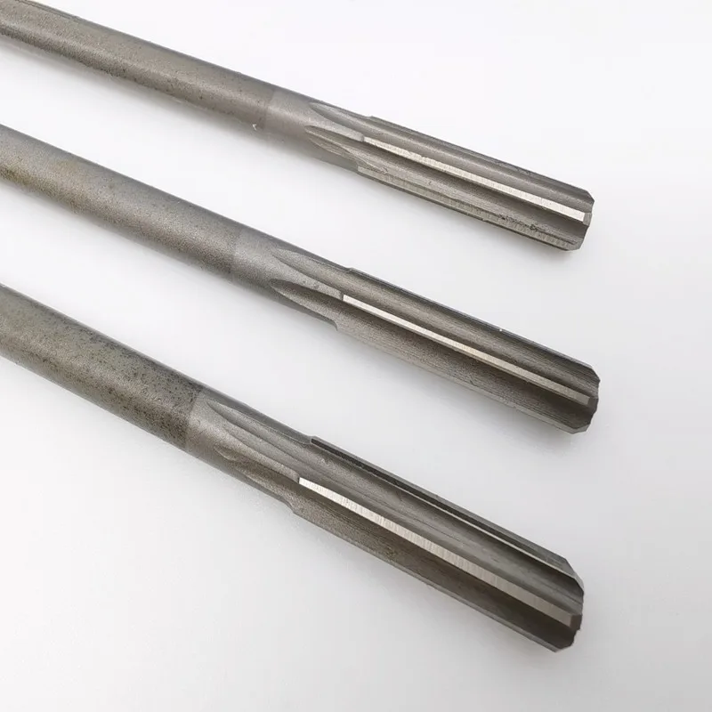 HSS H7 extended straight shank machine reamer 3-20mm, 100, 200, 300, 400mm total length, suitable for mechanical chuck reamers 4