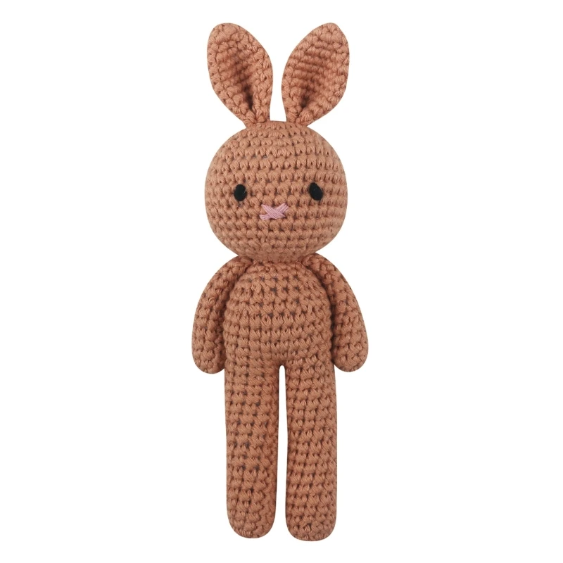 thumbnail image 1 of Cotton Crochet Baby Stuffed Rabbit Toy kawaii Handmade Bunny Plush Toys Newborn Handhold Sleeping Doll Kid Early Educational Toy, 1 of 5