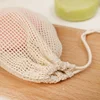 1/10PCS Hangable Soap Bags Natural Cotton Linen Foaming Soap Net Bag Body Soap Cleanser Net Bags Household Shower Cleaning Tools 5