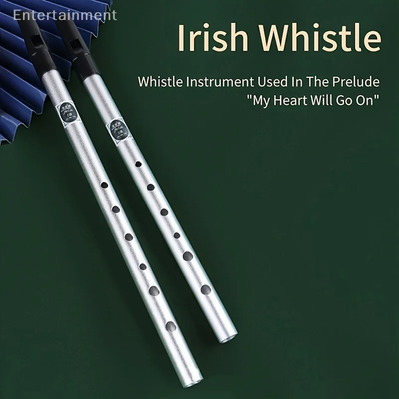 1PC Authentic Irish Whistle Flute C/D Key Tin Penny Whistle With 6 Holes Perfect Traditional Irish Music Musical Instrument
