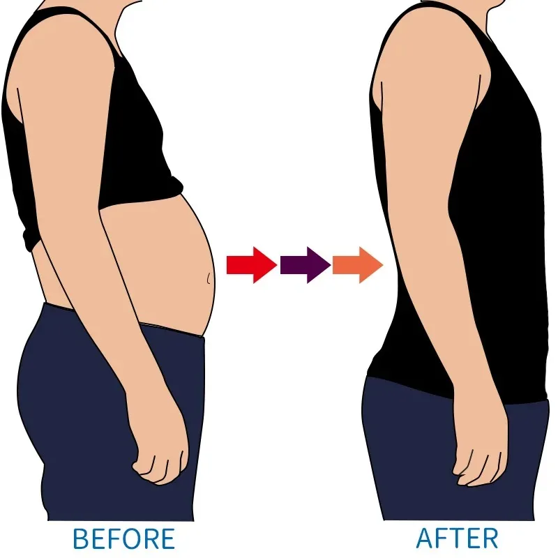 Men's Seamless Thin Cut Waist Cinching Chest Cinching Body Shaping Top Body Cinching Short Sleeved Shirt Waist Trainer Corset