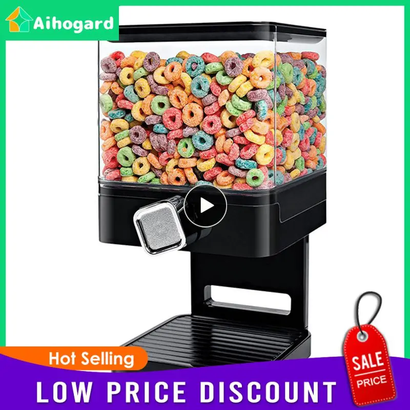 더블 배럴 시리얼 기계 곡물 디펜서 오트밀 저장 탱크, 셀프 서비스 식품 저장 용기, 멀티 곡물 저장 용기