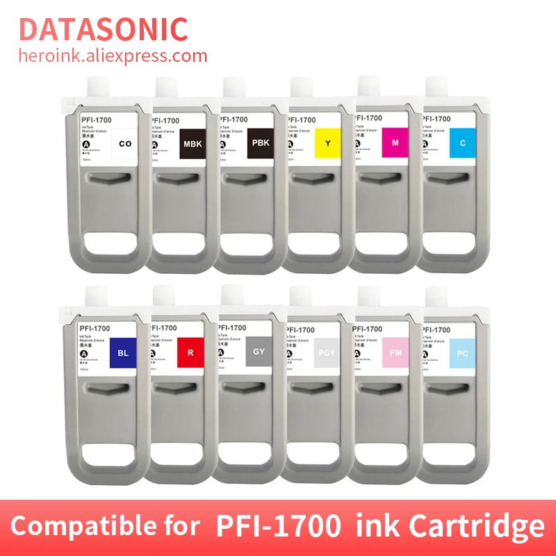 

PFI1700 PFI-1700 ink cartridge compatible for Canon Pro 2000 4000 4000s 6000 6000s pro 2100 4100 6100 with pigment ink