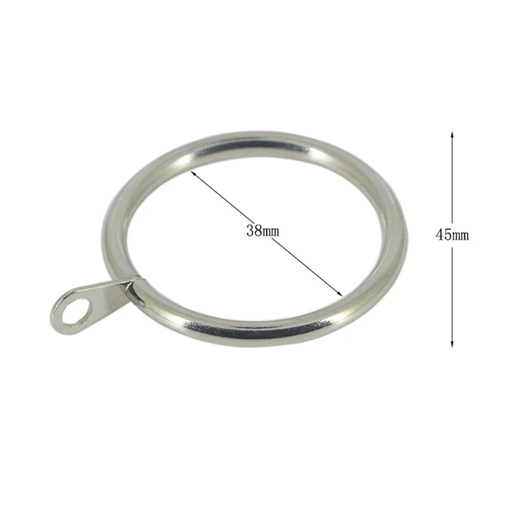 12/24pcs Metal Curtain Rings Hanging Hooks For Curtains Rods Pole Voile Heavy Duty Rings Fit Up To 25 TO 37 Mm Curtain Rods curtain rod hooks curtain accessories curtain hooks