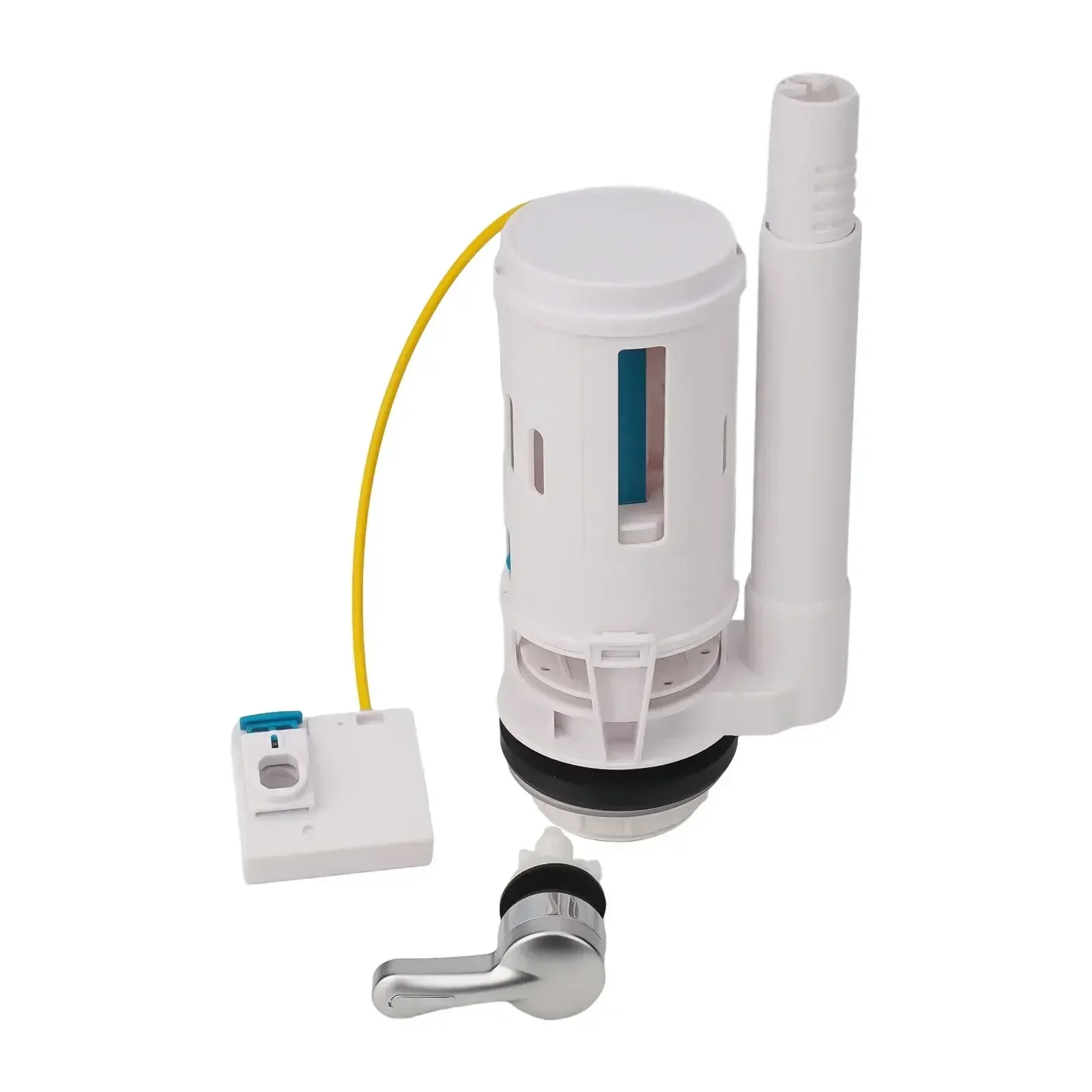 Toilet Cistern Flush Valve 2in Plastic Overflow Lever Operated Dual Flush Toilet Tank White Dual Water-saving Valve
