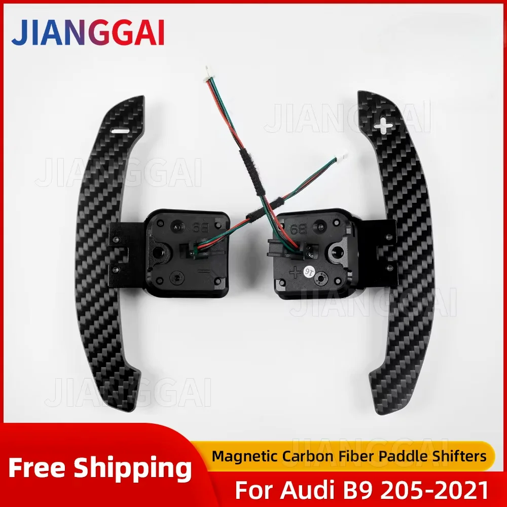 Magnetic Carbon Fiber Steering Wheel Paddle Shifter Easy Installation For Audi A1 A2 A3 Q3 Q4 B9 RS1 RS2 RS3 RS4 Car Accessories