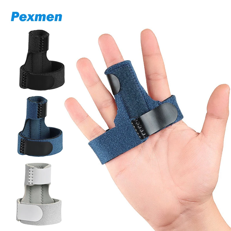 Pexmen Trigger Finger Splints Knuckle Brace Broken Sprained Toe Finger Protector Arthritis Pain Relief for Right and Left Hand finger rehabilitation robot glove five fingers independent training stroke hemiplegia patient pain relieve hand function training glove eu plug size l left hand