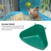 Small Animal Corner Litter Box Fanshaped Rabbit Toilet Box Odorless Prevent Splash Reinforced Easy To Fix for Hamster 1