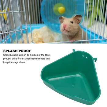 Small Animal Corner Litter Box Fanshaped Rabbit Toilet Box Odorless Prevent Splash Reinforced Easy To Fix for Hamster 1