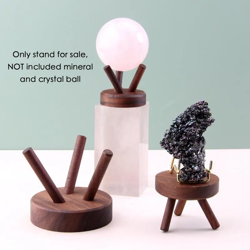 Wooden Crystal Holder High Material Lightweight  Portable Easy To Organize Crystal Ball Stand Household Suitable For