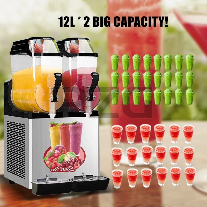 12L 24L 36L Frozen Drink Machine Margarita Slush Soft Ice Cream Juice Machine Frozen Drink Type Slushy