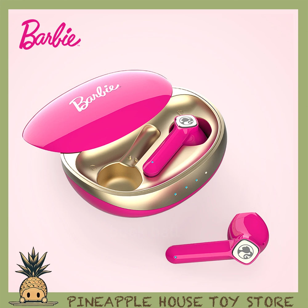 

Miniso Barbie Tws Wireless Earphone Bluetooth 5.0 Battery Long Last Kawaii Anime Touch Control Music Call In-ear Headphone Gift