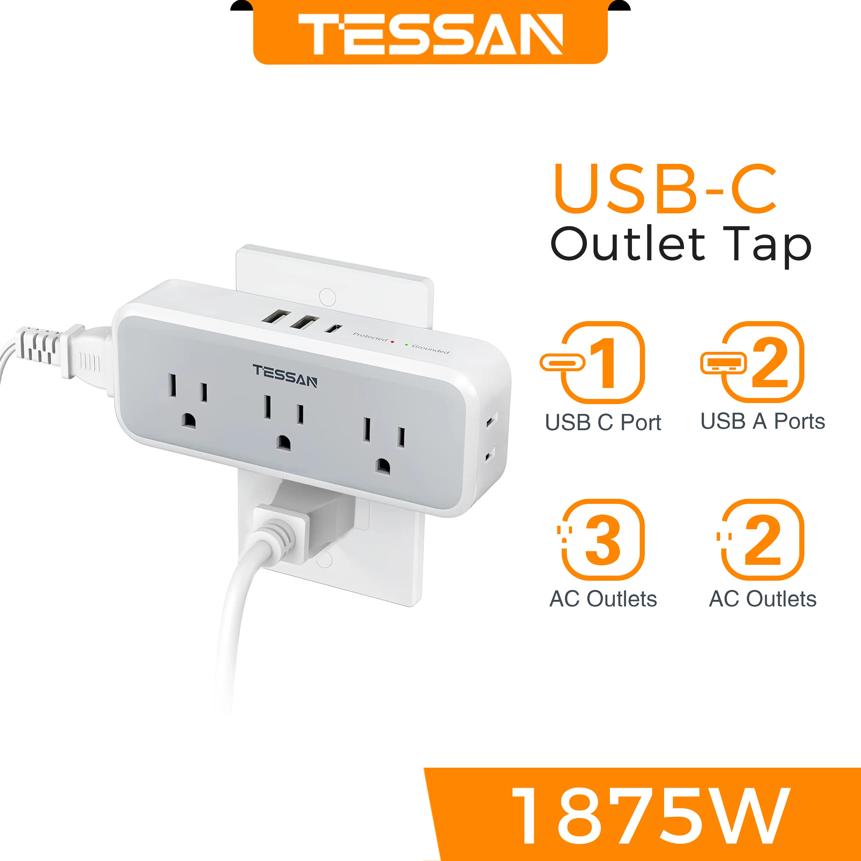 5 Outlets (USB-C)