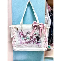 Nouveau Y2K doux Lolita rose Ita sac femmes japonais Transparent grande capacité sac fourre-tout dames Harajuku Kawaii sac à main esthétique 6