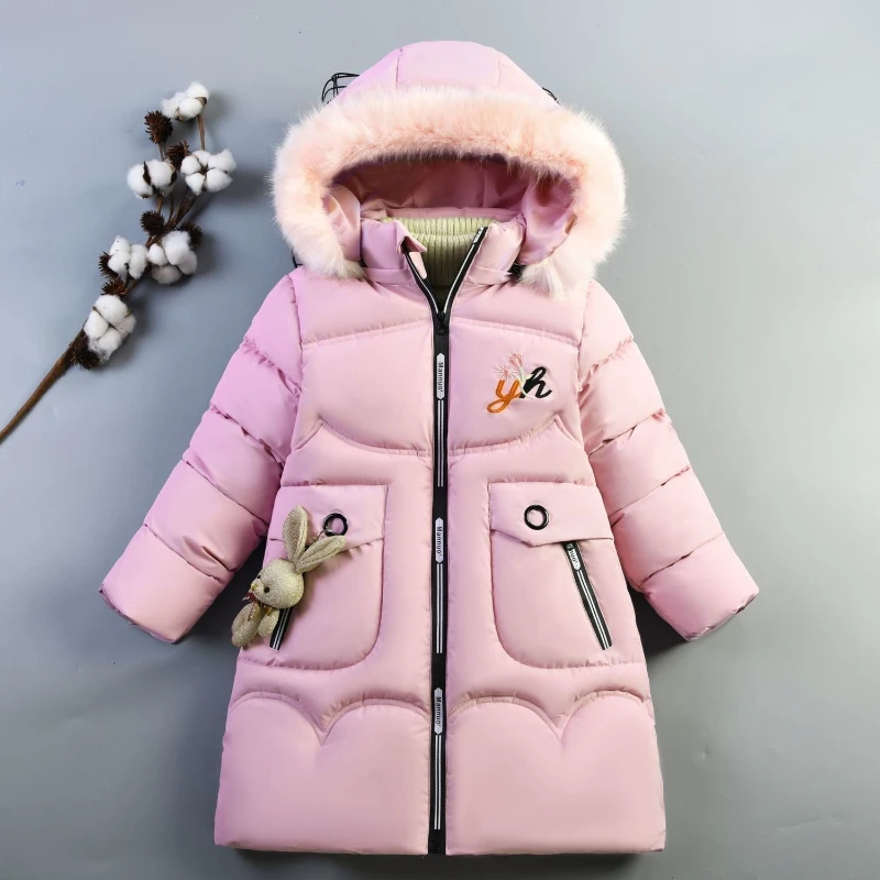 Winter Girls Cotton Clothes Children Cartoon Rabbits Thick Down Cotton Clothes Trendy Girls Winter Coat Boy Jackets
