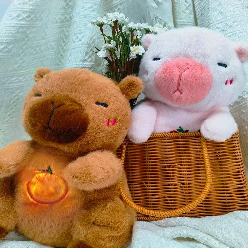 Baby Capybara Breathing Plush Toy Stuffed Creative Into Animals Transform Breathing Donkey Sleeping Doll for Kid Birthday Gift