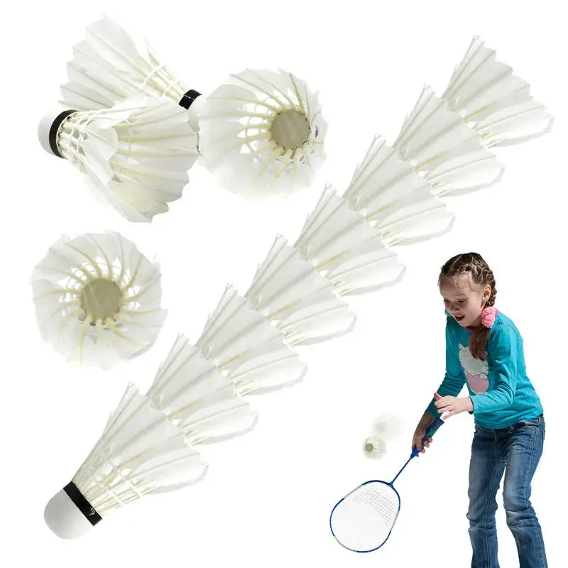 Badminton Shuttlecock Feather 12Pc Badminton Ball Feather Training Shuttle Balls Set Professional Training Shuttlecock badminton shuttlecock,badminton ball,feather shuttlecock