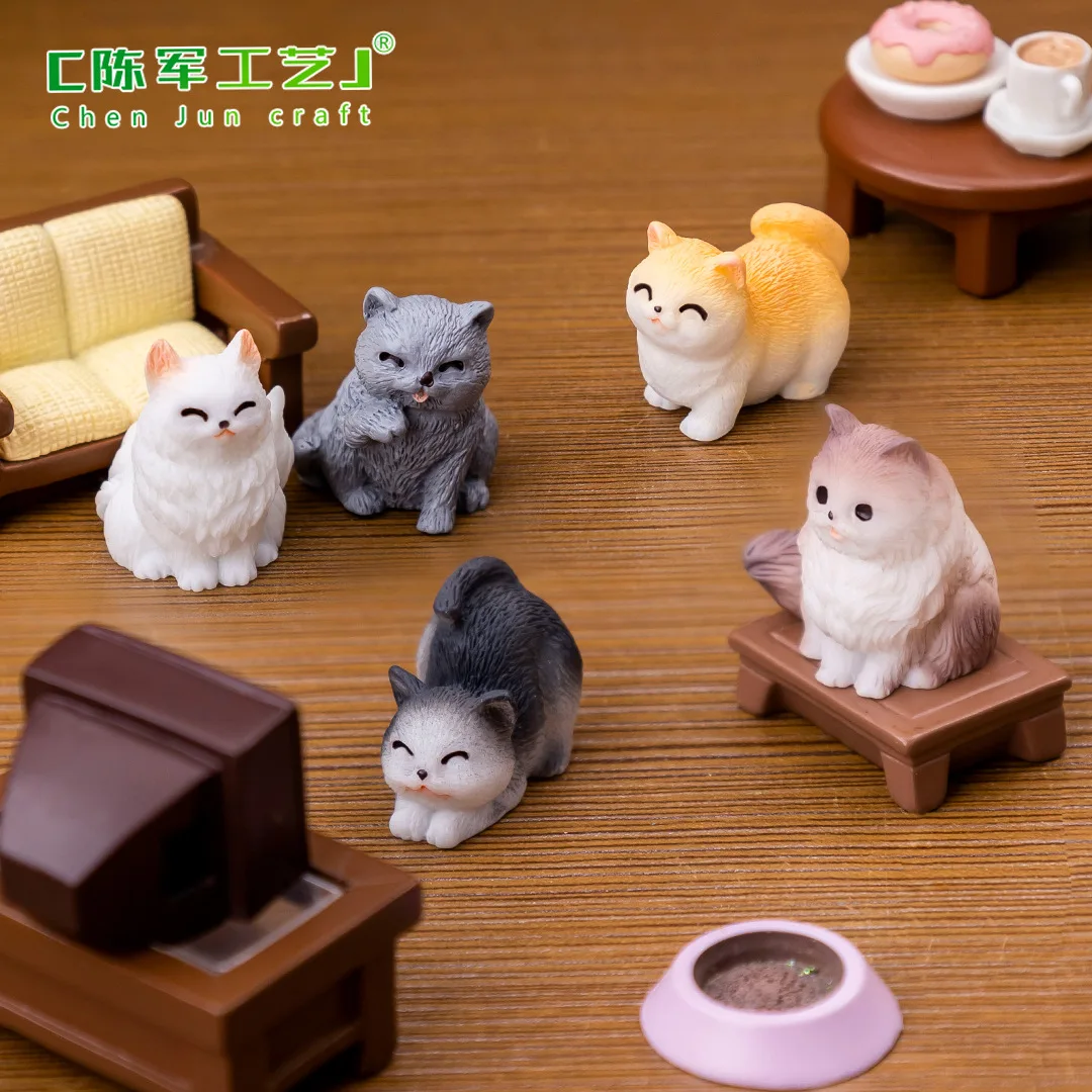 Catxaa小さな猫の置物、1個 - AliExpress