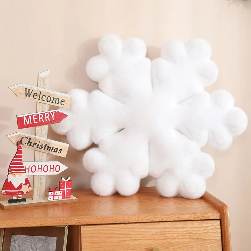 40cm 50ccm 60cm Snowflake Throw Pillow Soft And Comfortable Sleep With The Pillow Holiday Gift Send Friends And Family 6