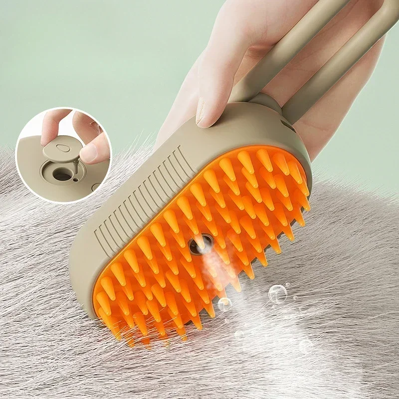 Electric Spray Massage Grooming Comb for Cats & Dogs – Anti-Shedding Soothing Deshedding Brush