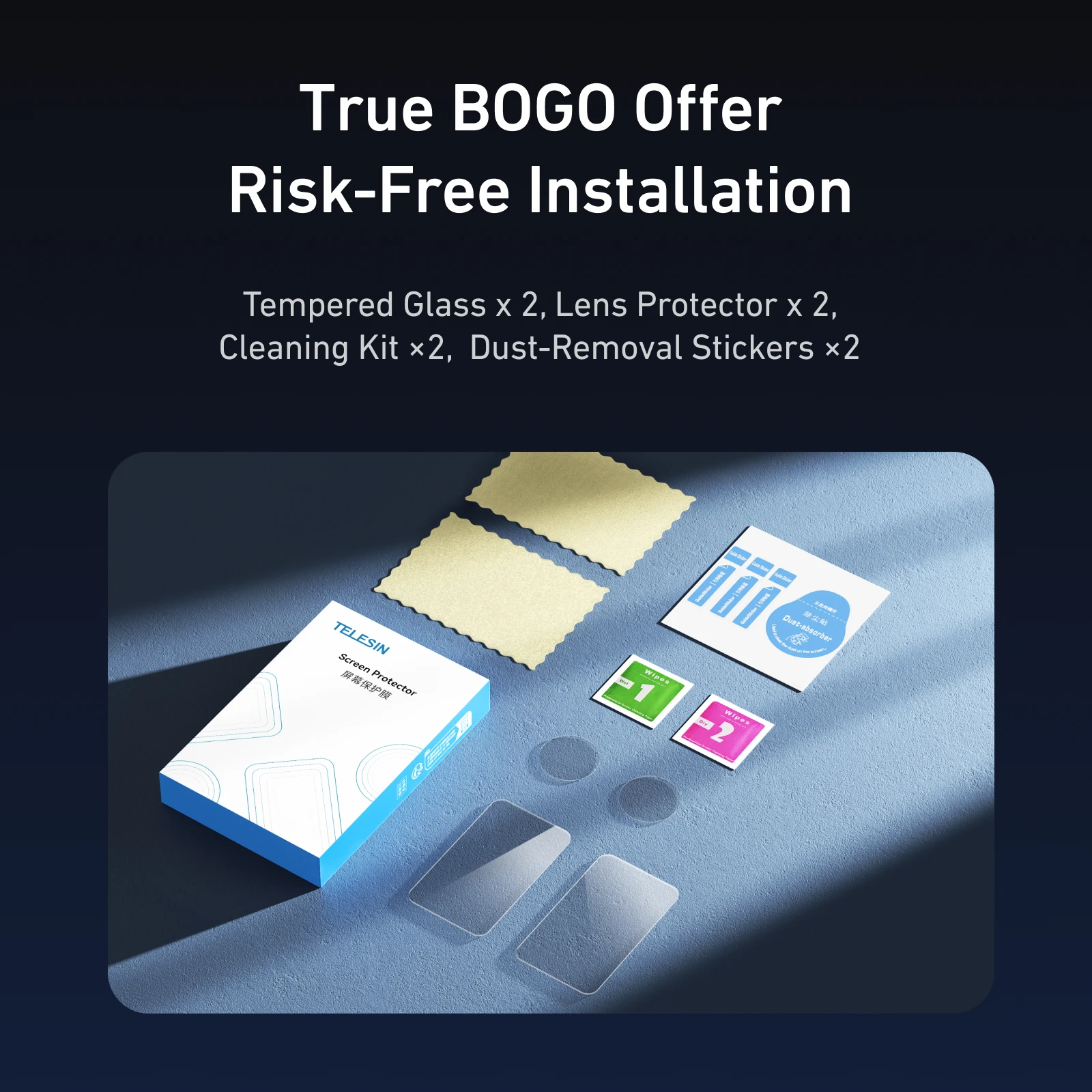 TELESIN فيلم مقسى ل DJI OSMO نانو واقي للشاشة عدسة...