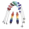 Natural Fluorite 7 Chakra Crystal Stone Pendulums For Healing Quartz Reiki Dowsing Divination Pendulum Pendulo Pendant Jewelry 6