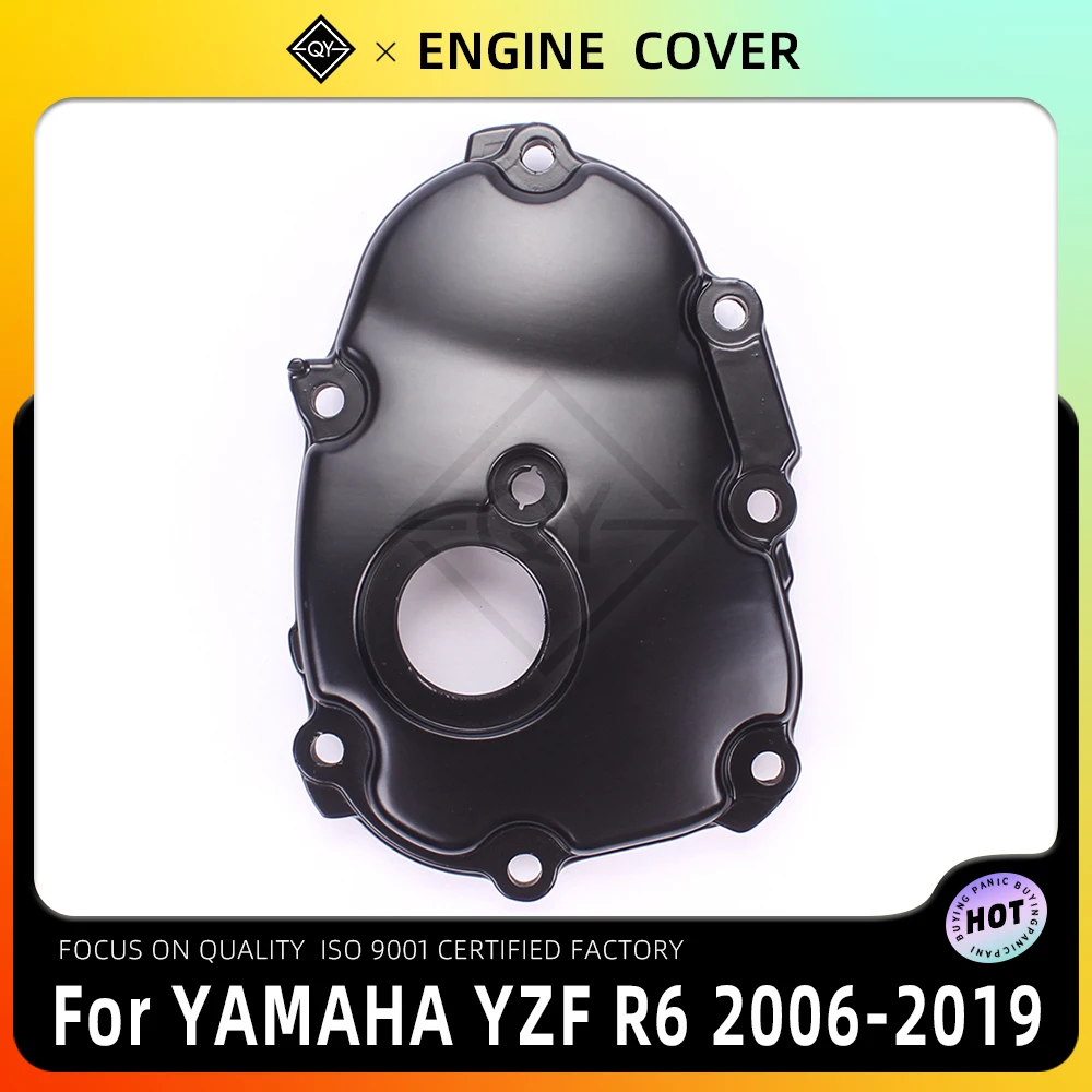 

PKQ Engine Cover Motor Stator Cover CrankCase Side Cover Shell for YAMAHA YZF-R6 YZF R6 2006 2007 2008 2009 2010 2011 2012-2016