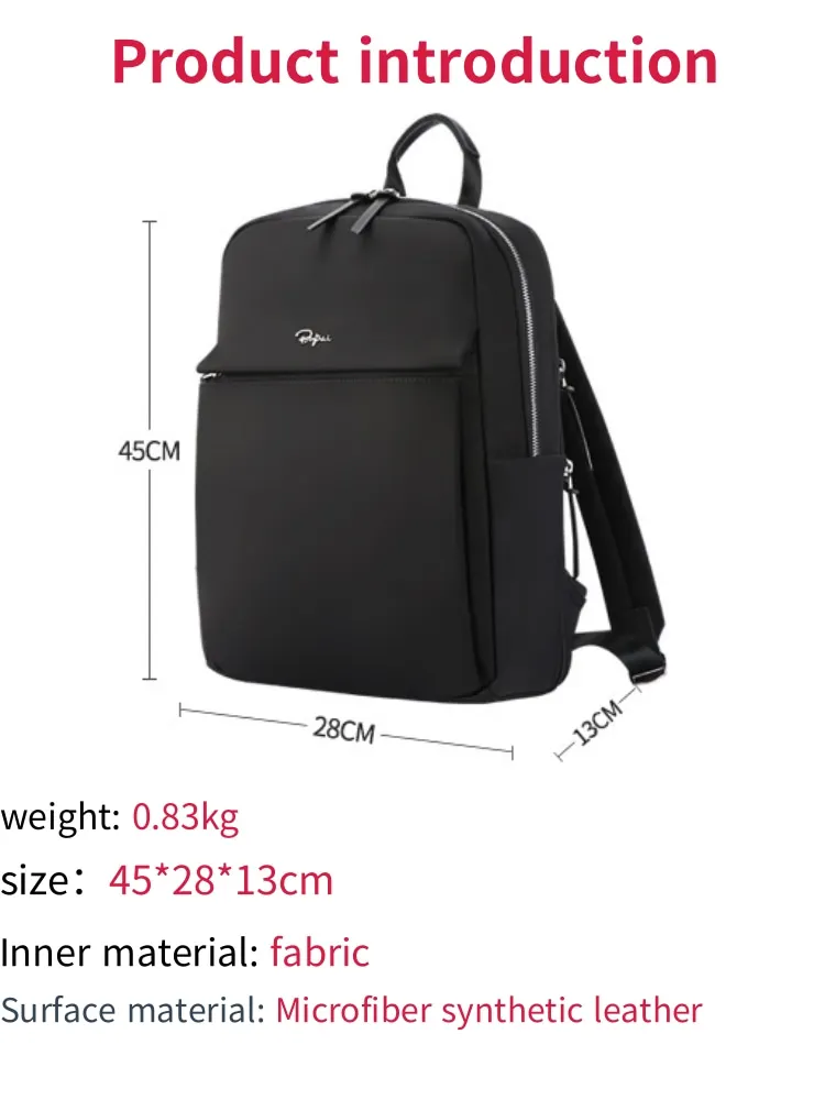 BOPAI Women's backpack Business backpack Large capacity backpack Computer backpack commuter bag 2