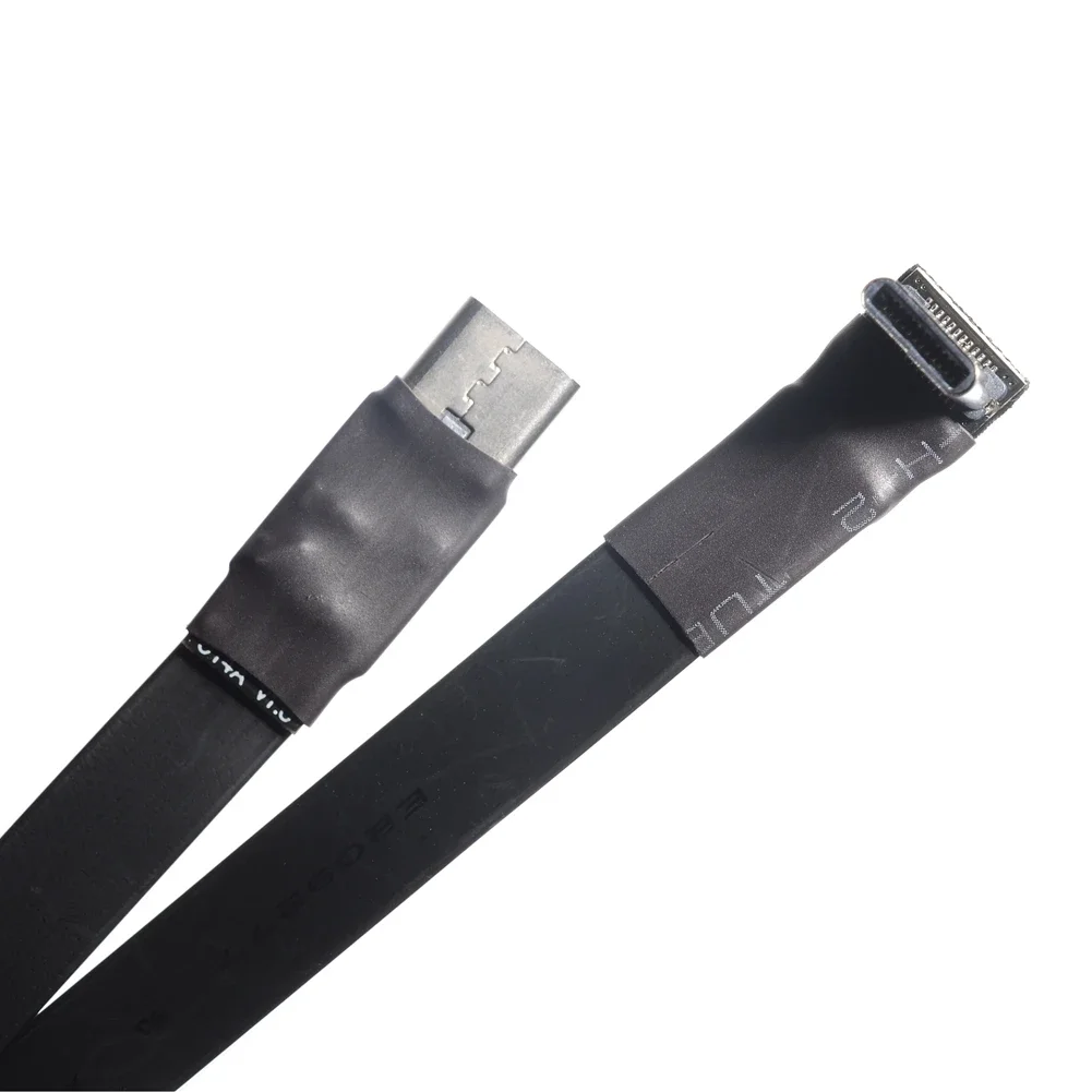 tipo c para tipo c Cabo de Extensão Plana 10gbps Gen2 Usb 3.1 Dobra Ângulo de 90 Graus Usb-c Macho Fêmea Fpc Fpv Aerial Photography Cord - Imagem 5